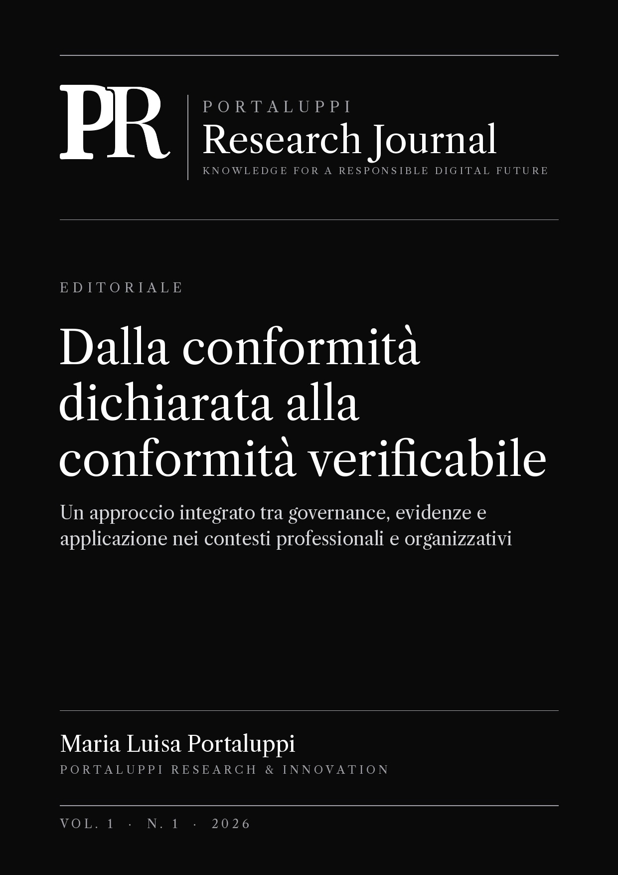 Editoriale inaugurale